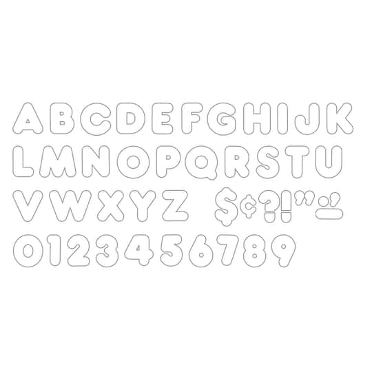 TREND Enterprises® White 4" Casual Uppercase Ready Letters®, 6 Packs